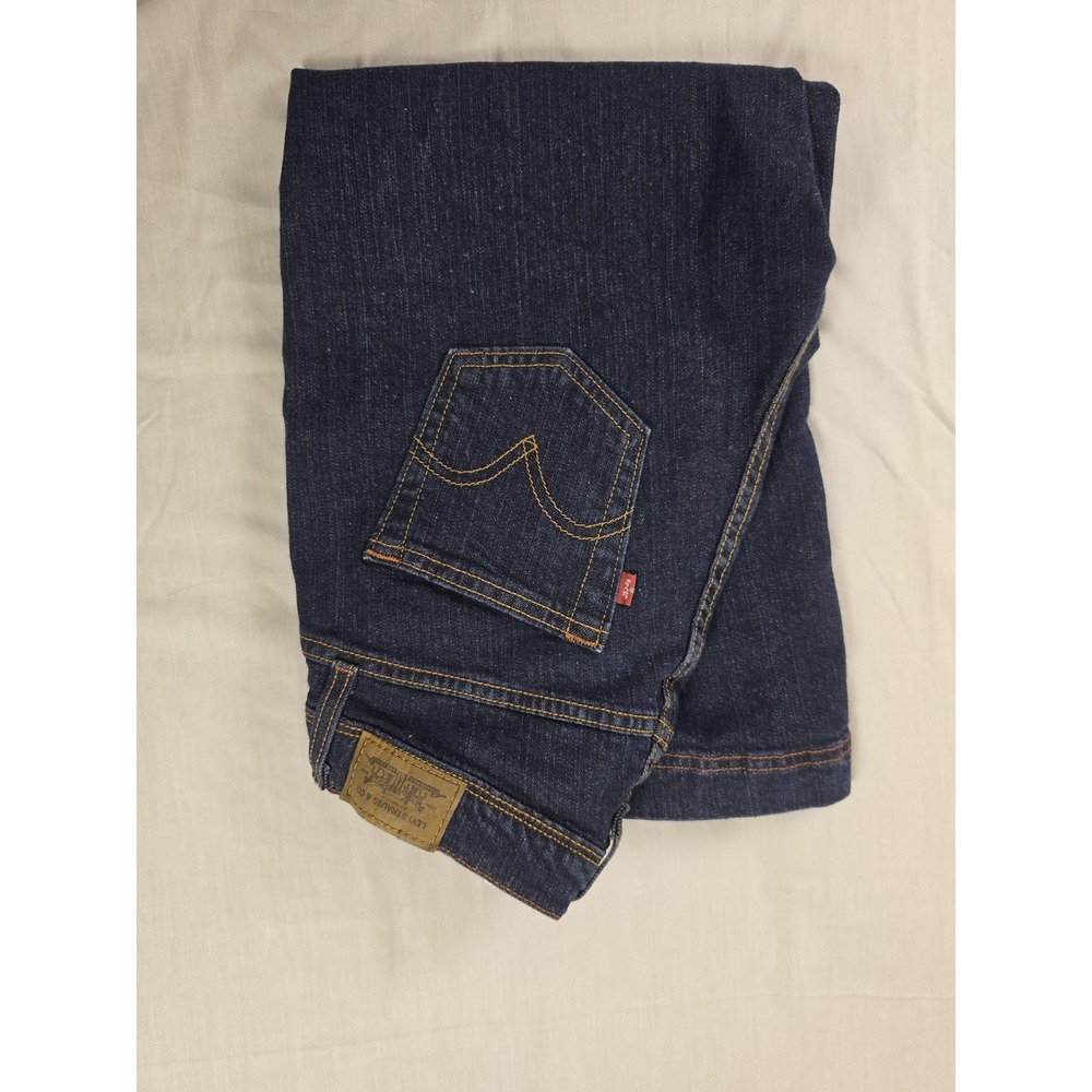 Levi's 529 Curvy Bootcut Jeans Womens 6 Blue Dark Wash Mid Rise Stretch 29x29